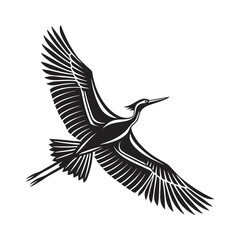 Obraz premium black and white vector of a raven in flight perfect for tattoo