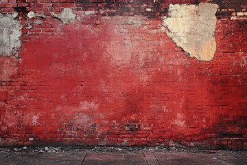 Obraz premium Red brick wall texture with grunge and weathered effect.