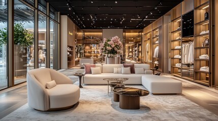 Brunello Cucinelli Store Interior Design: Luxurious Beige and Wood