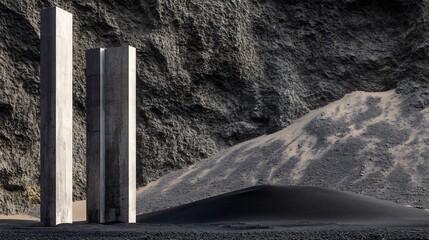Monolithic Structures in a Volcanic Landscape