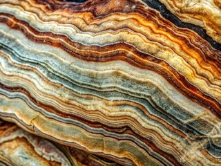 Obraz premium Vintage Geology: Close-up Marbled Rock Texture with Quartz Veins - Grey Stone Background