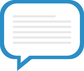 Minimalist speech bubble graphic design 