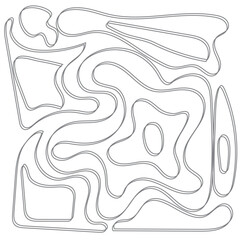 topographic line contour map background, geographic grid map