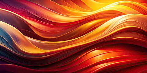 Warm Abstract Art, Flowing Shapes, Gradient Background, Smooth Color Transition,  Abstract Design, Digital Art,  Orange Yellow Red Artwork