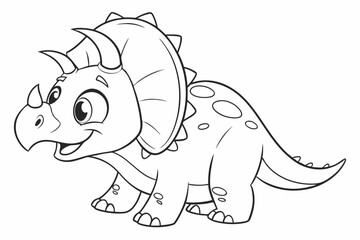 cute dragon . Coloring page. Coloring book. Drawing of a cute dragon isolated on a white background. Vector outline