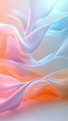 Obraz premium Pastel Flowing Fabric: An Abstract Dreamlike Artwork