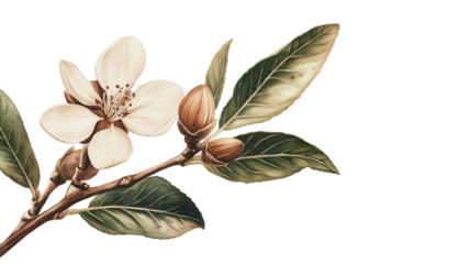  Almond isolated on a white background