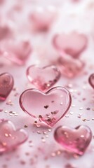 Obraz premium Valentine's Day Instagram Stories Template with Hearts. Romantic design perfect for expressing your love to that special someone or creating engaging brand content.