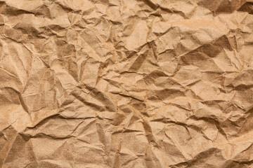 Texture of crumpled paper as background, closeup