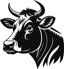 Cow Silhouette Vector Design