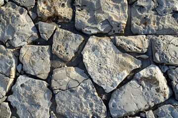 Brown pebble stone paving surface. Detailed photo textured background