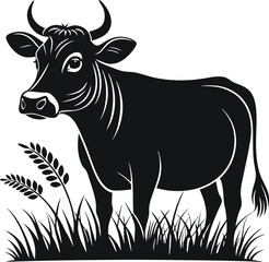 Cow Silhouette Vector Design