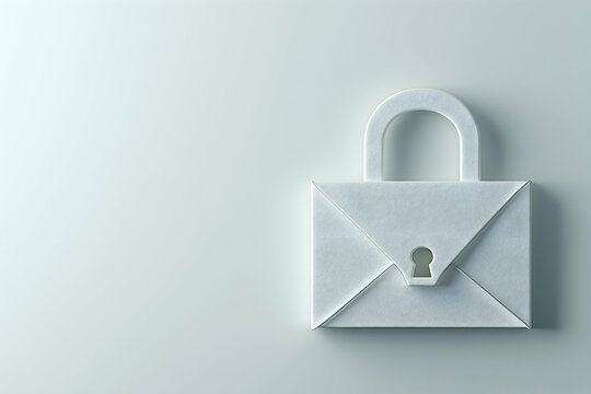 A minimalistic image of a locked envelope, symbolizing security, privacy, and confidentiality in communication.