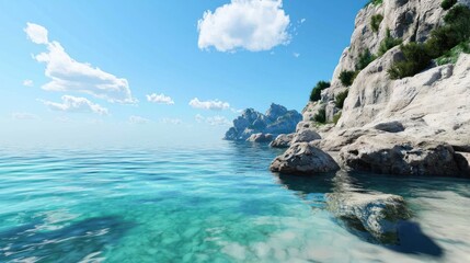 Fototapeta premium Serene Coastal Scene