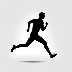 Dynamic Silhouette of a Runner: A Powerful Image Representing Speed, Endurance, and the Pursuit of Athletic Excellence