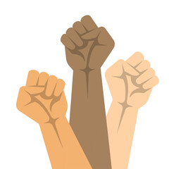 Illustration Hand Up Symbolizing Unity