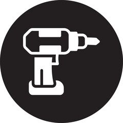 cordless dril glyph icon