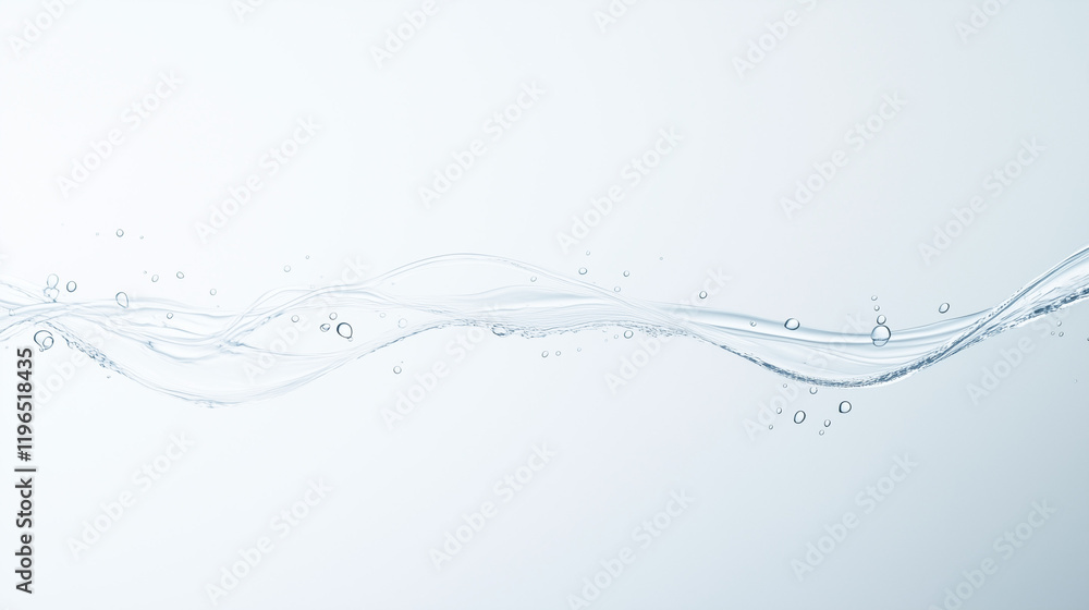 Poster liquid flow: a graceful, abstract design formed by a stream of water creating a mesmerizing, ripplin