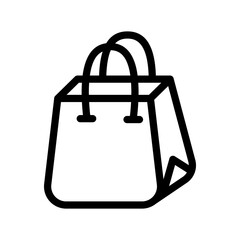 10 shopping bag line icon illustration vector graphic