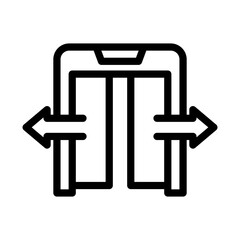 17 automatic door line icon illustration vector graphic