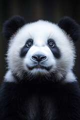 Obraz premium Adorable Young Giant Panda Close Up Portrait