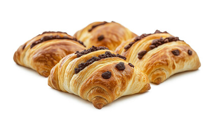 Tasty bread for pastry concept isolated on a white background