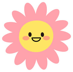 Obraz premium Happy emoticon flower