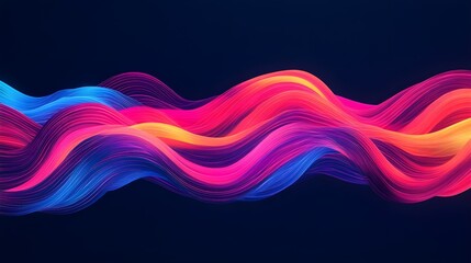 Obraz premium abstract colorful waves, vibrant flow - abstract backgrounds