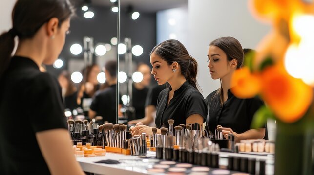 Group of experts showcasing beauty techniques