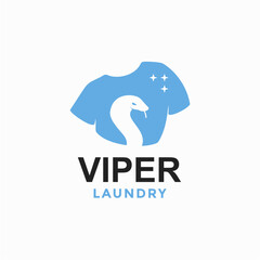 viper Laundry simple logo in negative space