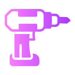 cordless dril gradient icon