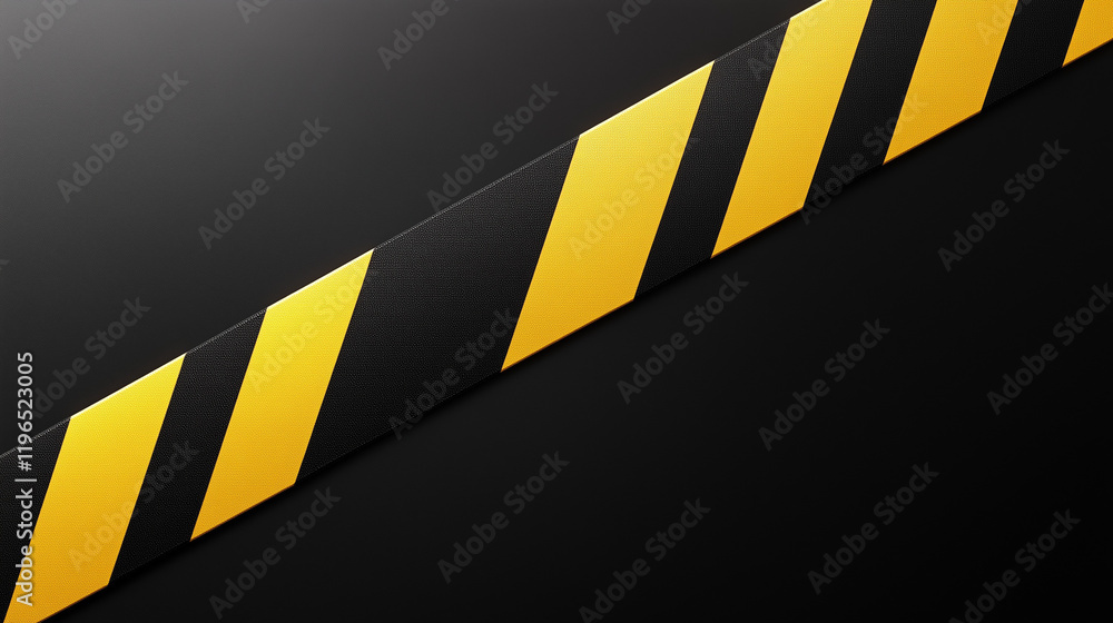 Poster abstract caution stripe: a minimalist design featuring a diagonal yellow and black caution stripe ag