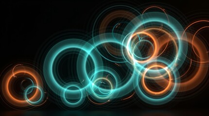Dynamic Neon Circle Motion