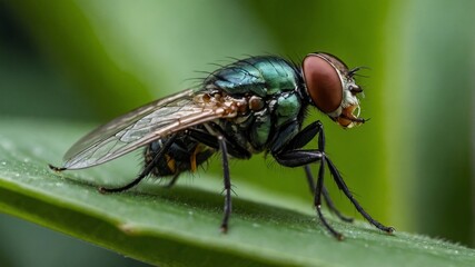 Naklejka premium close up of a fly