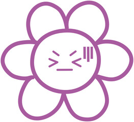 Angry sunflower emoticon pack