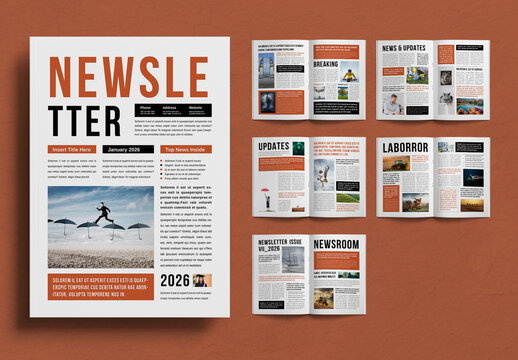 Newsletter Template Design Layout