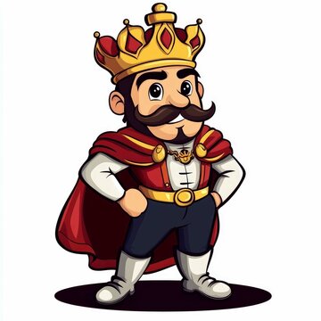 recommend clip art: Majestic Cartoon King: Regal Character Illustration