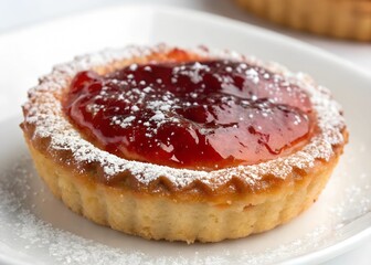 A delicious pastry filled with rich fruit jam, perfect for dessert or a sweet snack, showcasing tempting layers and colors.