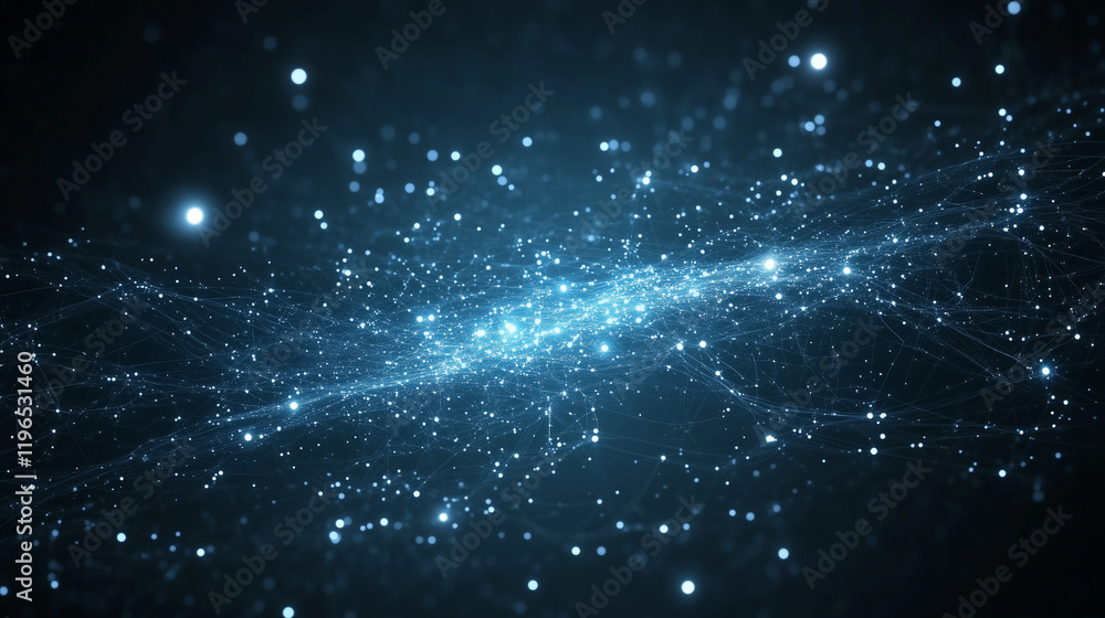 Poster cosmic dance of light: an ethereal nebula shimmers with a captivating display of celestial light and