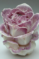 A radicchio vegetable arranged like a rose