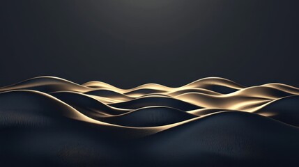 Obraz premium Abstract Golden Dunes: A Serene Digital Landscape