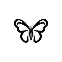 butterfly logo symbol on white background