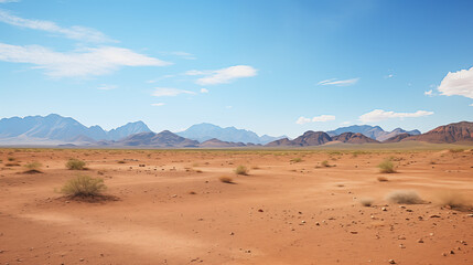 Fototapeta premium A desert with a clear blue sky