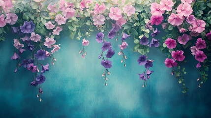 Fototapeta na wymiar Sezon wiosenny, tło fotograficzne kwiatowe, czerwone kwiaty na zielonym tle, generative ai 