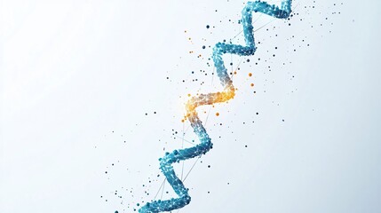 Obraz premium Abstract DNA Strand: Exploring the Genetic Code
