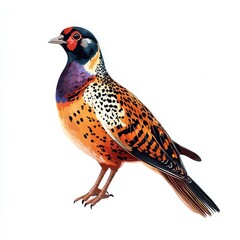 Fototapeta premium Spectacular Colorful Bird: Vivid Plumage, Detailed Wildlife Art