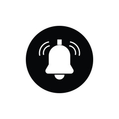 vibrating Bell icon vector.  Alarm symbol vector on white.