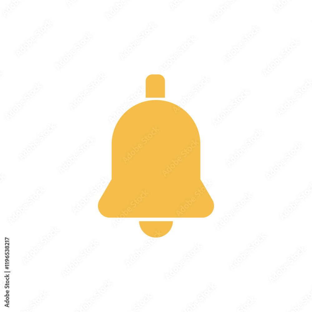 Poster notification bell icon in flat style. incoming inbox message vector illustration on isolated backgro