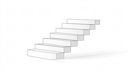 Abstract Staircase: A Minimalist Architectural Drawing