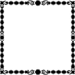 black and white frame with ornament